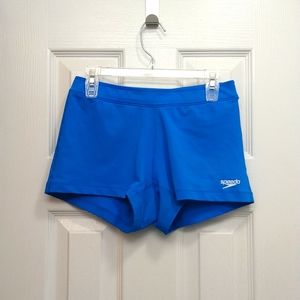 Speedo Active,Endurance Lite, Medium bright blue Boyshort bikini bottom.